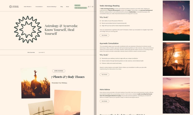 Popart Studio - Astrology & Ayurveda - Web development and Design