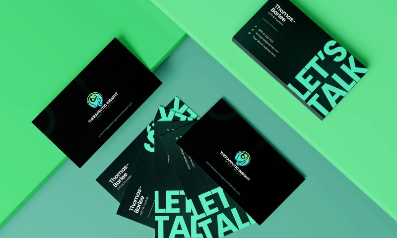 Aqua Design Works - Sleek & Modern Business Card Design for a Leading Therapist