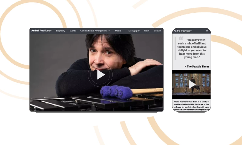 inClassics - Web design for a soloist