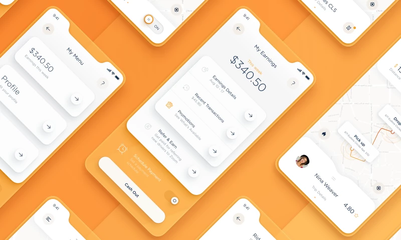 Dtail Studio - Taxi Driver App UI