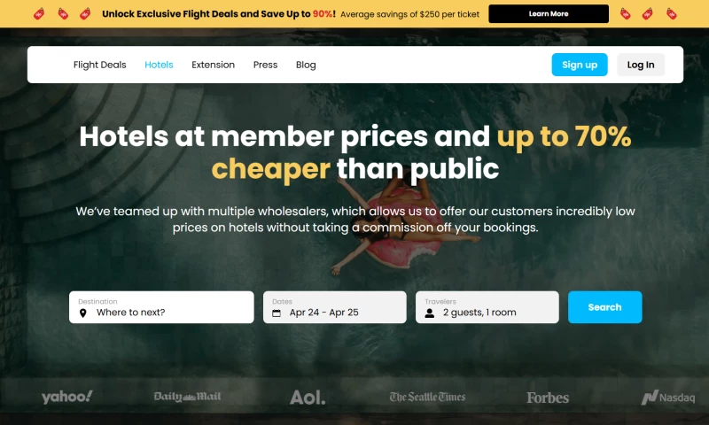 Hotel reservation website