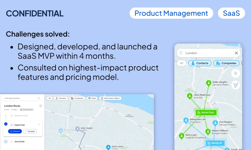 Confidential: Geo-located CRM field sales SaaS