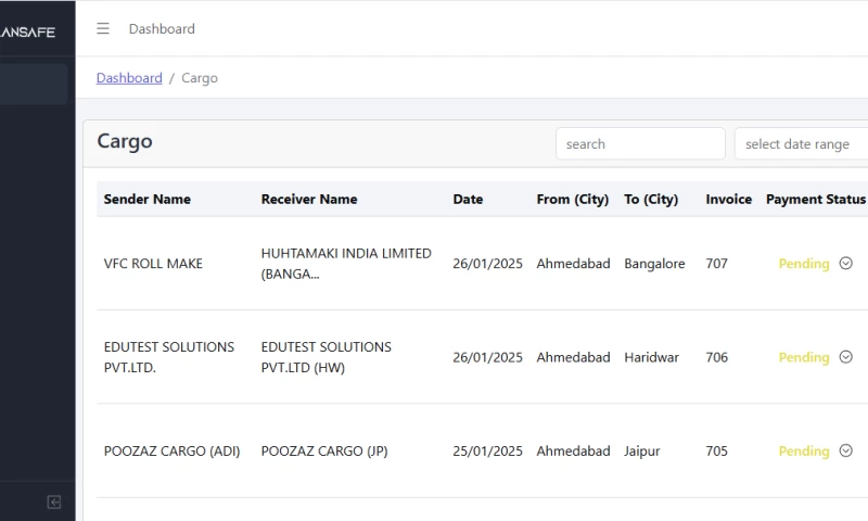 GRT Technologies LLP - Cargo Management