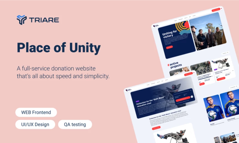 Place of Unity - Web platform for raising funds for charity