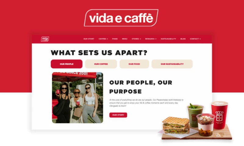 Website Redesign & Development for Vida e Caffè