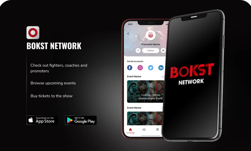 Bokst- app for sportsman, coaches, promoters