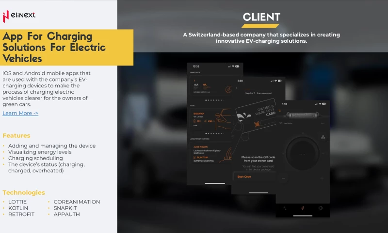 App For Charging Solutions For Electric Vehicles