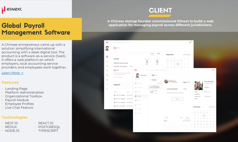 Elinext - Global Payroll Management Software