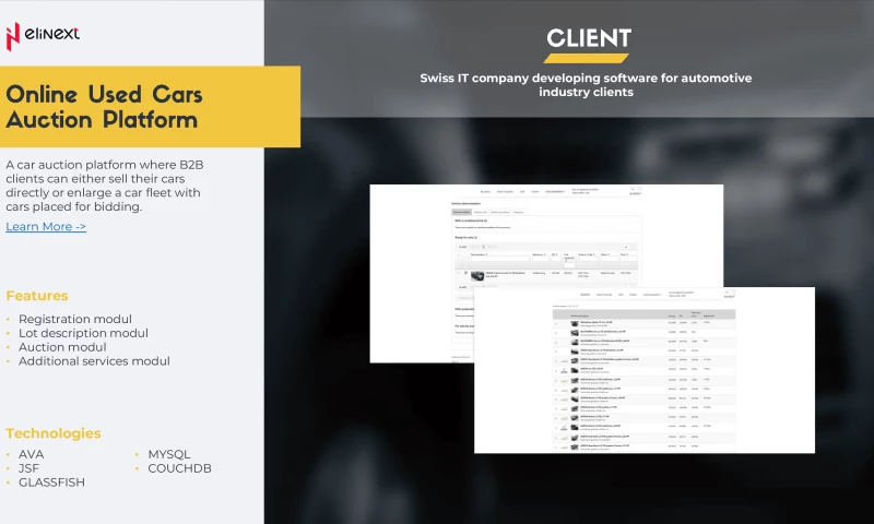 Elinext - Online Used Cars Auction Platform