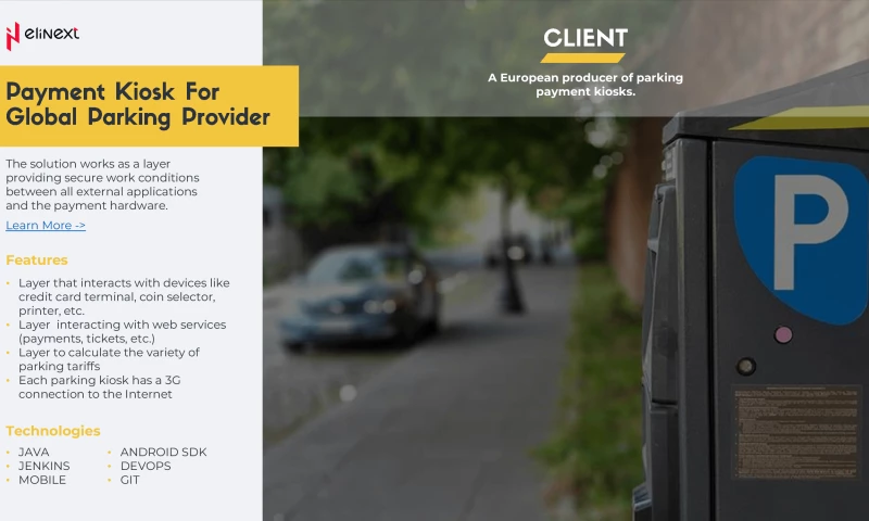 Elinext - Payment Kiosk For Global Parking Provider