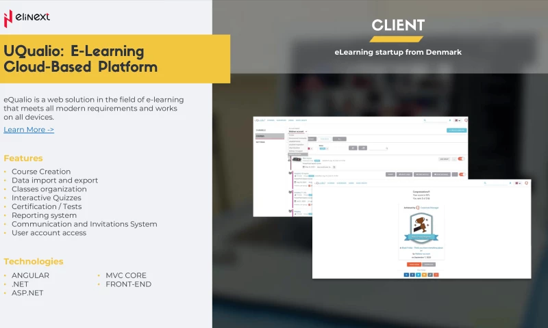 Elinext - UQualio E-Learning Cloud-Based Platform