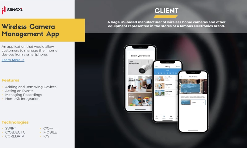 Elinext - Wireless Camera Management App