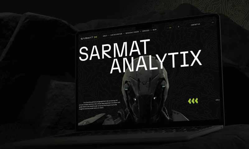 Obriy Design Buro - Sarmat Analytix. Corporate website & Branding