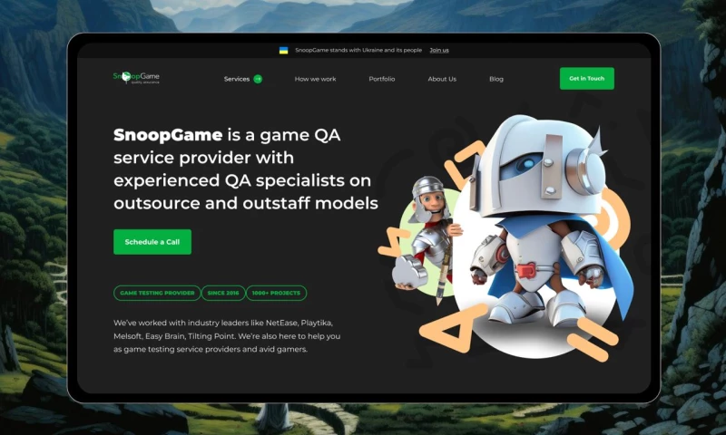 SnoopGame | AI Website Redesign for a game testing company