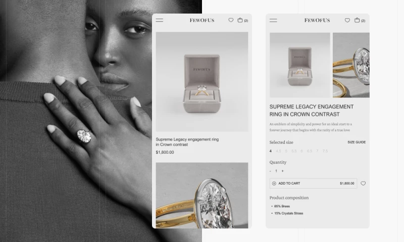 Few of Us - Shopify E-commerce website VALMAX