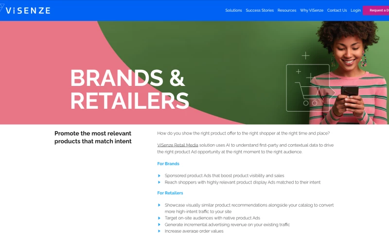 Aara Technologies - ViSenze website developent