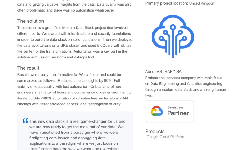 Modern Data Stack Transformation