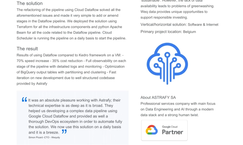 Ingestion and transformation of ESG data using Dataflow