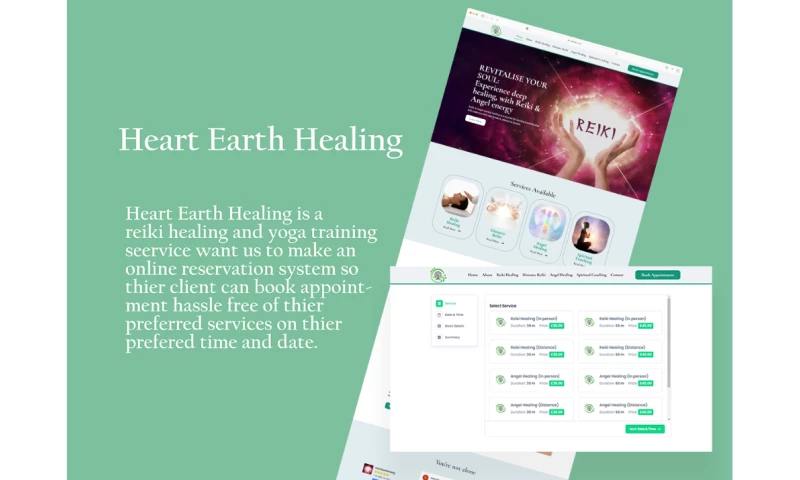 Big Flute Digital - Heart Earth Healing Website + Booking Portal