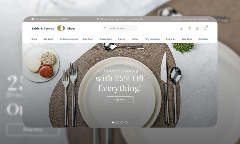 Ecommerce UX&UI and Development for Table & Beyond