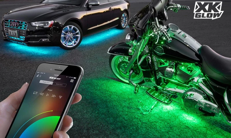 Bluetooth (BLE) based innovative Smartphone App to control Automotive LED lights.