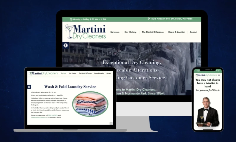 Martini Dry Cleaners - Website Redesign