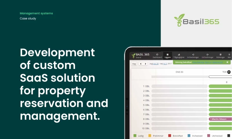 Development of custom SaaS solution for property reservation and management.