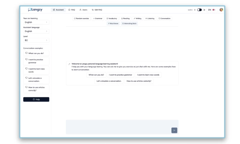 AI-Powered Language Learning Platform