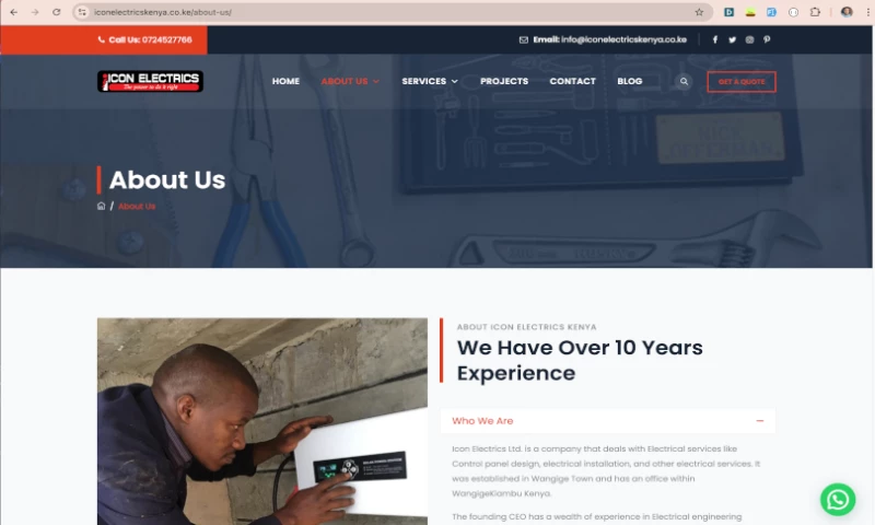 Quest Website Developers Ltd - Web design for electrical company