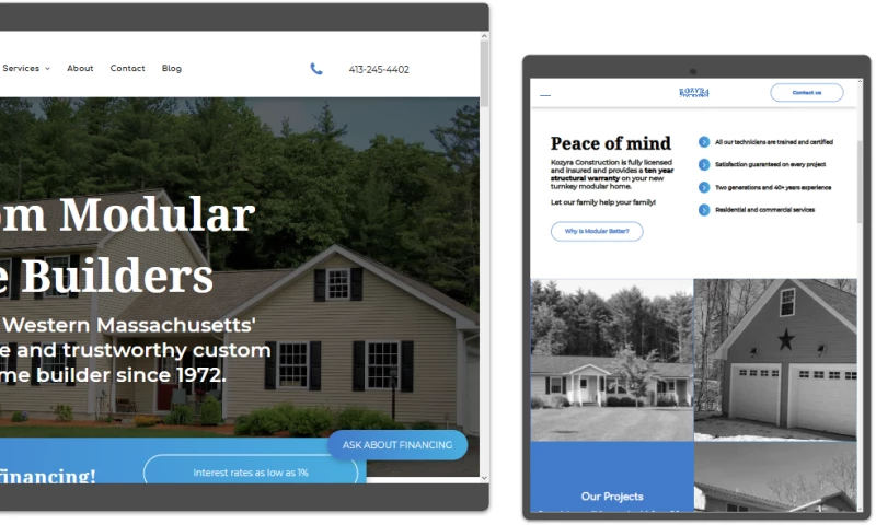 The Local Marketer - Construction Company Web Design