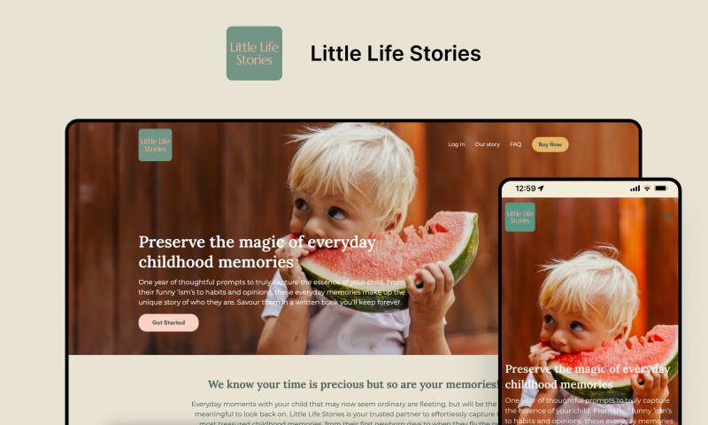 DevIT - Little Life Stories | Website & WebApp