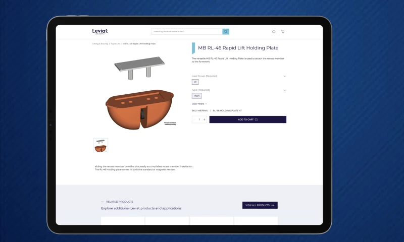 B2B BigCommerce eCommerce Implementation for Leviat, part of CRH