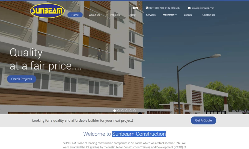 Sha Web Design - Sunbeam Construction
