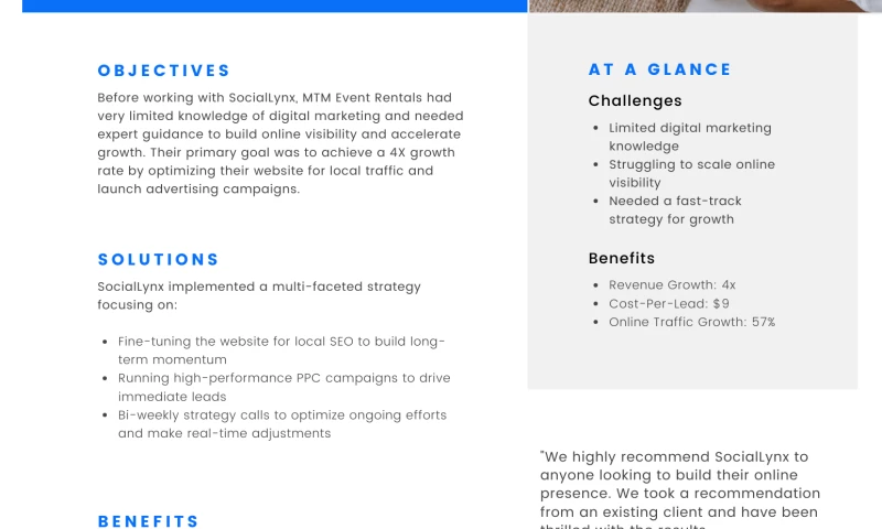 SocialLynx - 4x revenue growth in 6 months