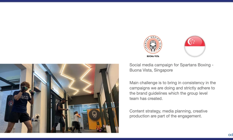 Social media campaign for Spartans Boxing - Buona Vista, Singapore