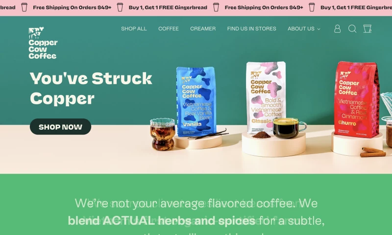 Gapstow - Copper Cow Coffee - Ongoing Strategic Shopify Support