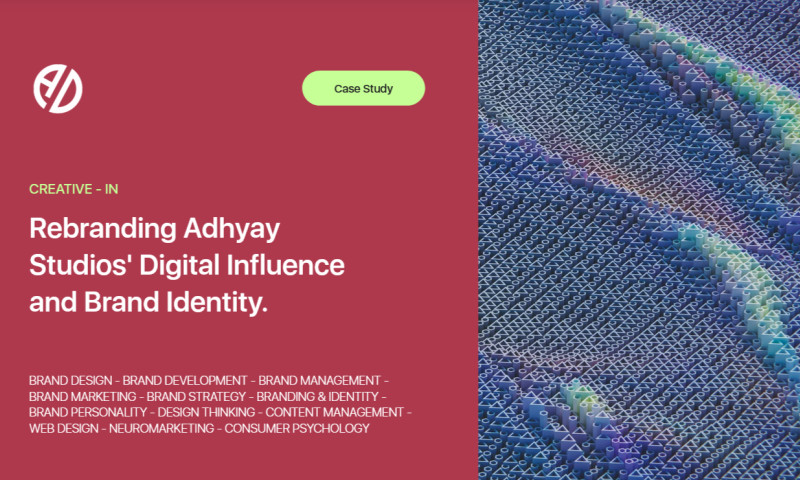 Brand Blinks - Rebranding Adhyay Studios' Digital Influence and Brand Identity.