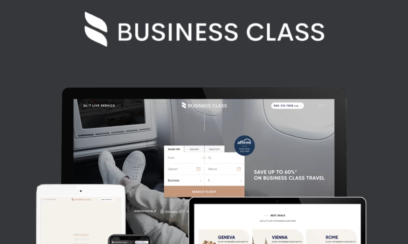 Akdev - Business Class: Travel Tech Booking Engine App