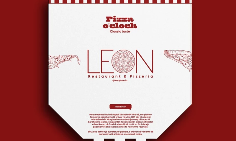 Gheg Design Studio - Leon Pizza & Restaurant: Logo and Packaging Redesign
