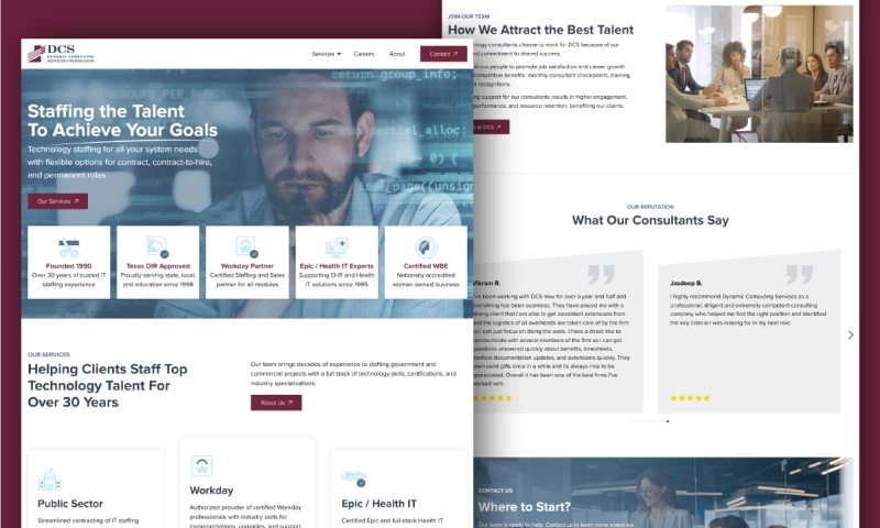 Website Redesign for Dynamic Computing Services