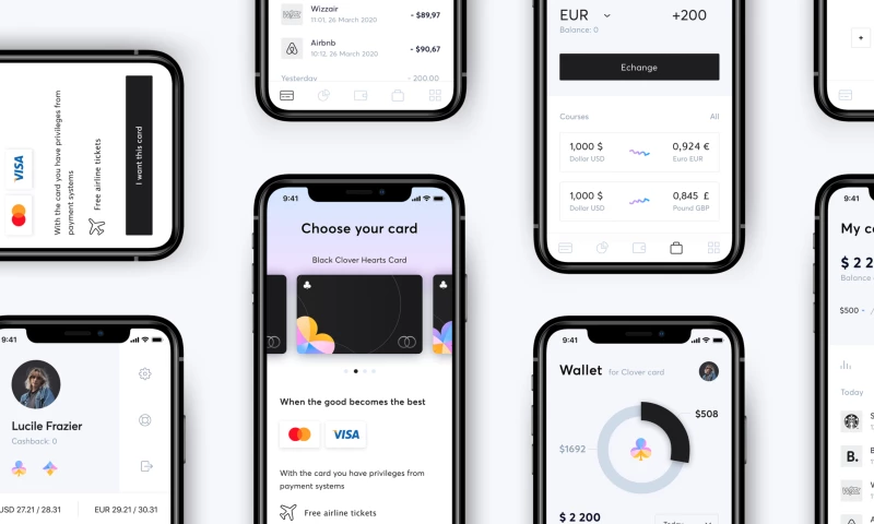 Clover - Branding and web design for FinTech startup
