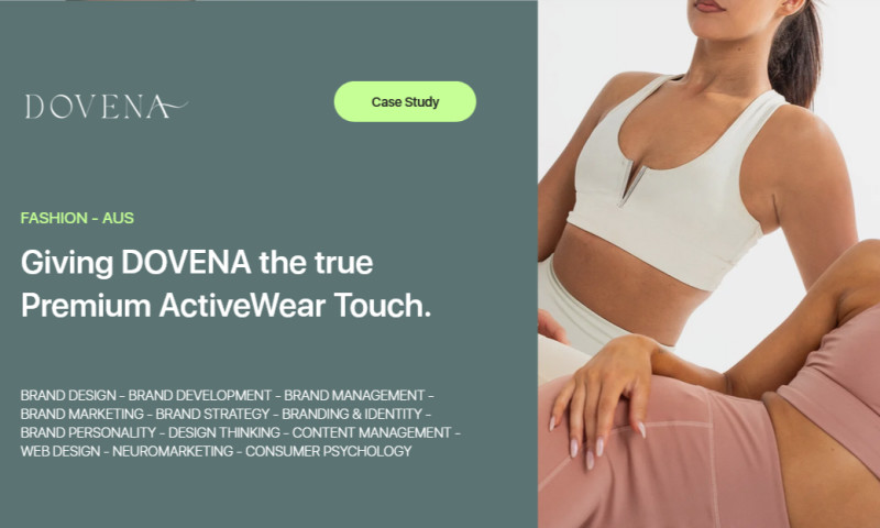 Brand Blinks - Giving DOVENA the true Premium ActiveWear Touch.