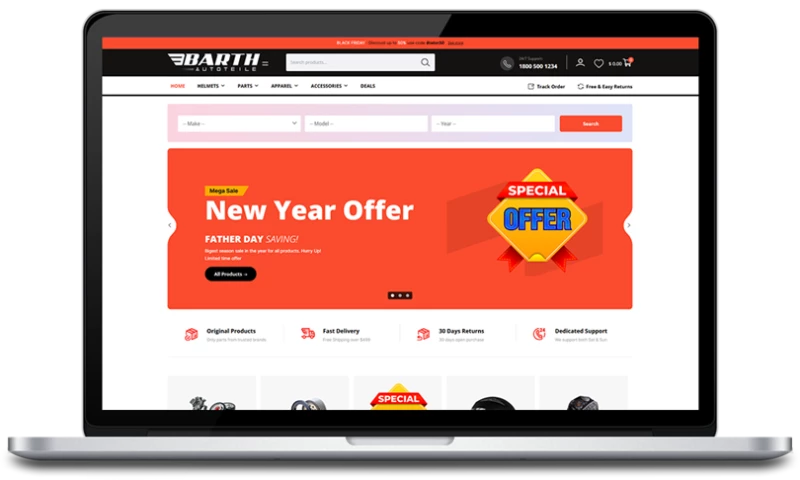 TemplateHouse - Auto parts company Website