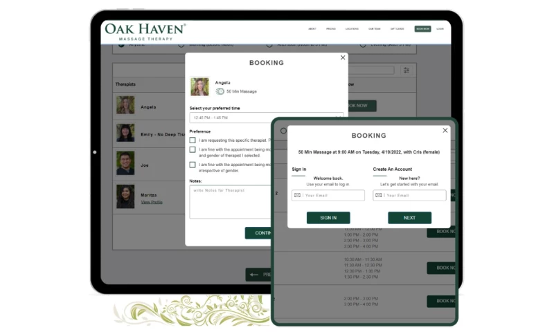 Oak Haven Massage | Online Booking System