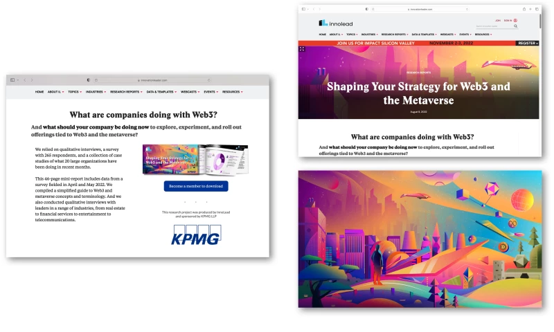 Innovation Leader, Cover Illustration for Shaping Your Strategy for Web3 & the Metaverse Research Report