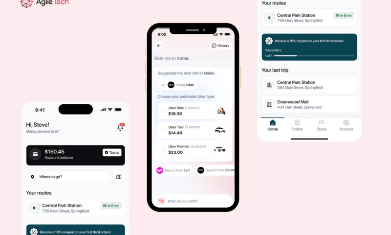 AgileTech - 40% Increase in Bookings with a Revolutionary Ride-Hailing App for a Transportation Startup