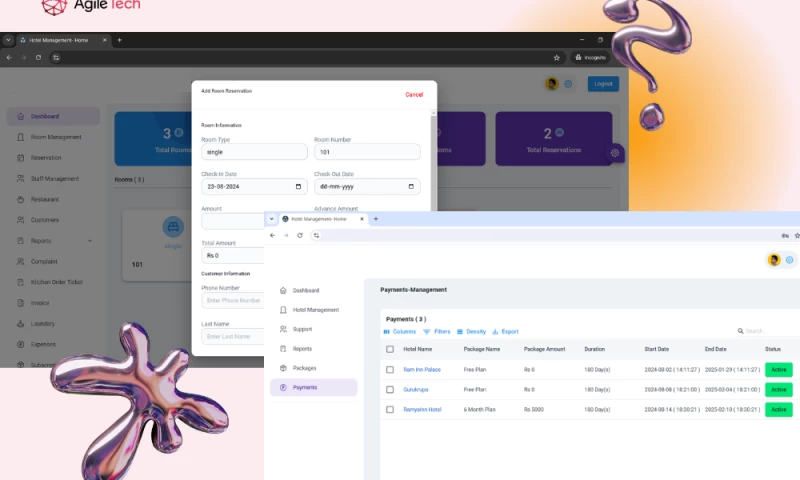AgileTech - Achieving an 80% Reservation Efficiency Boost with the Ultimate Website for Hotel Booking CRM Solution