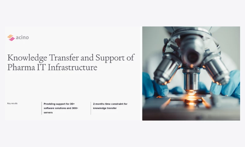 ELEKS - Knowledge Transfer and Support of Pharma IT Infrastructure