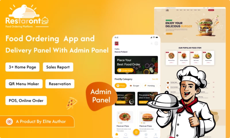 Restaront - Restaurant POS & Delivery App with QR Code Menu & Table Ordering