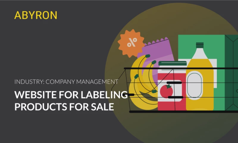 Abyron - Website for labeling products for sale